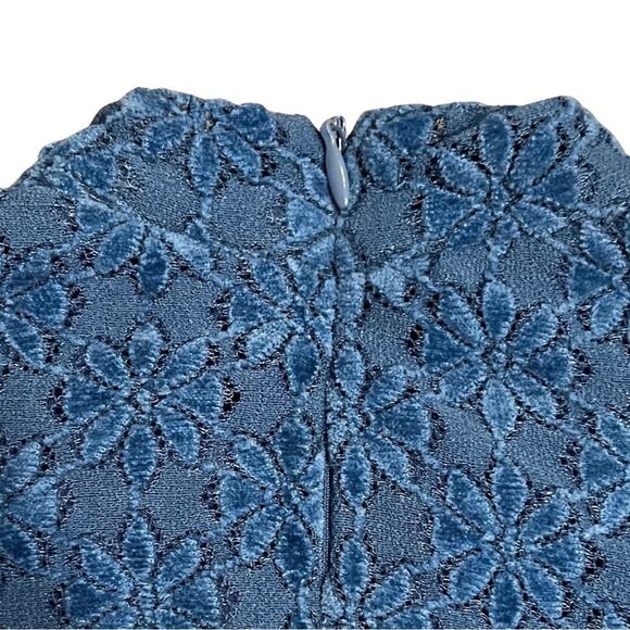 Amanda Uprichard Floral Stretch Lace Dress Blue Size Small - Picture 4 of 7